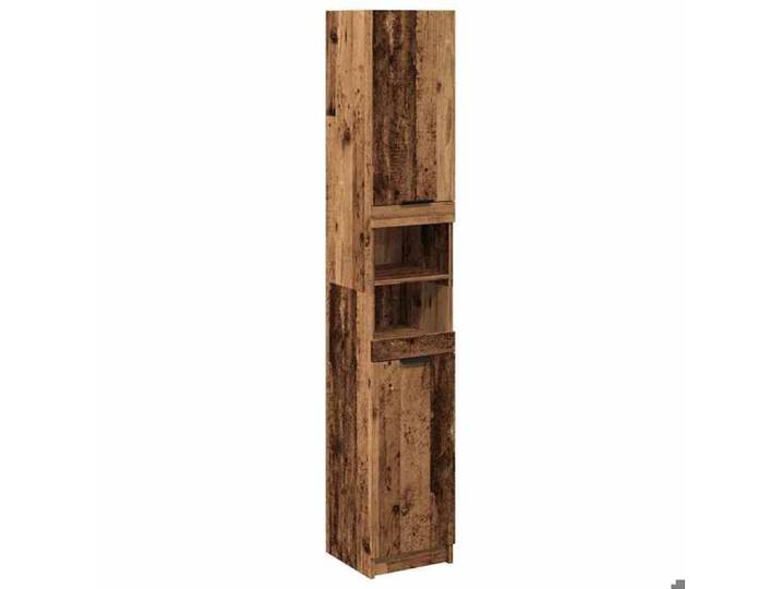 Meuble salle de bain - Cadre durable - Cabinet de salle de bain vieux bois bois d'ingénierie - pour buanderie ou toilettes - moderne