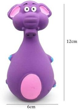 Inspired Finds Durable Squeaky Dog Toy Rubber Chew Animal Toy For Small & Large Dogs purple