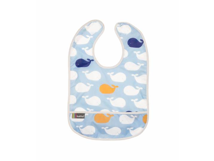 Kushies CleanBib Lätzchen ohne Ärmel 6-12 Monate Wale
