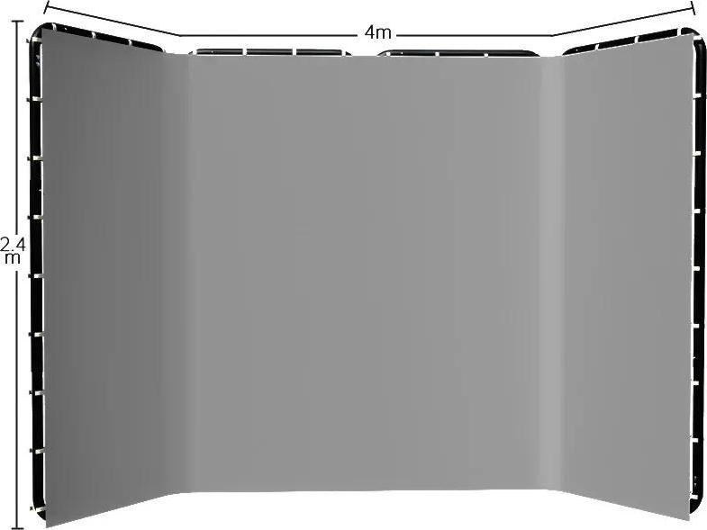 Fotografie Hintergrundständer, langlebiger Rahmen, tragbares Design, 240x400cm Grau