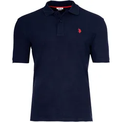 U.S. POLO ASSN. Herren Poloshirt - Piquet, Logo-Stickerei, Cotton Stretch Dunkelblau / 2XL
