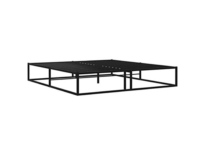 Chaduof Bettgestell, Bett, Lattenrost, Bettrahmen, Jugendbett, Bed Frame, Futon Bett, Schwarz Metall 160x200 cm