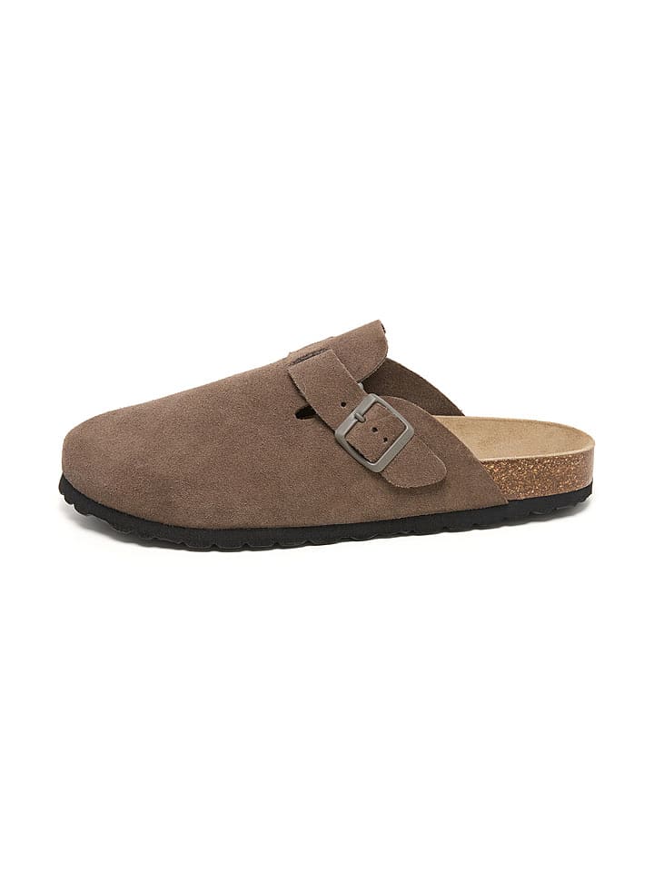 BABUNKERS Family Leder-Clogs in Braun - 42