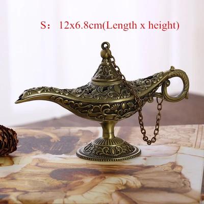The Handy Homestead Vintage Aladdin Lamp: Magic Genie Tabletop Decor & Wedding Gift Small Copper Color