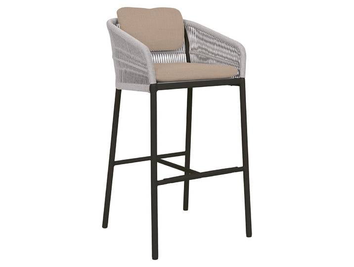 Stern Barsessel Jella Aluminium anthrazit Kordel Stone Kissenset