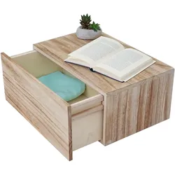Wandregal MCW-C55, Schubladen-Regal, Shabby-Look Vintage, 21x46x30cm ~ naturbraun