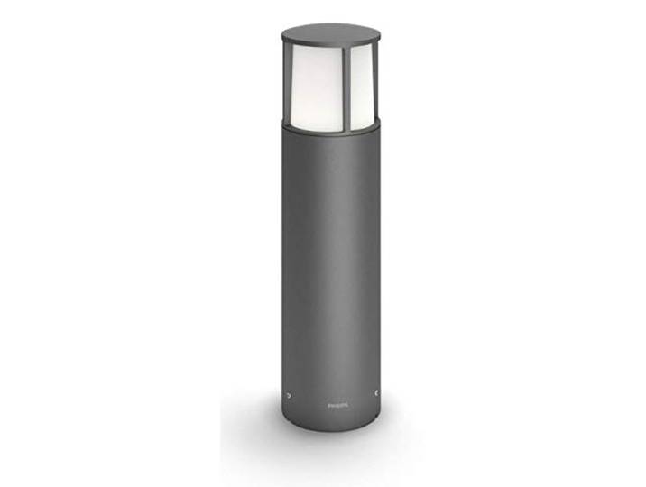 Philips Stock Sockelleuchten für den Außenbereich, 5,5 W, 2700 K warmweiß, wasserfest, anthrazit, IP44 wetterfest