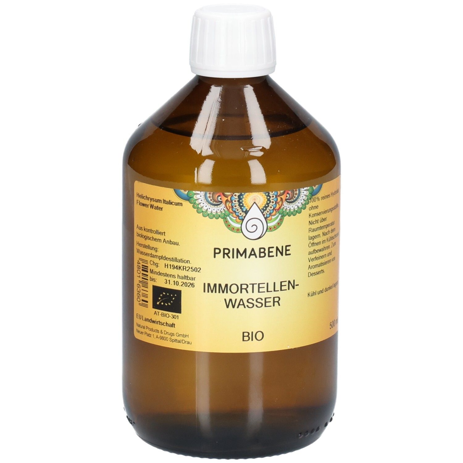 Immortellenwasser BIO Primab 500 ml Spray
