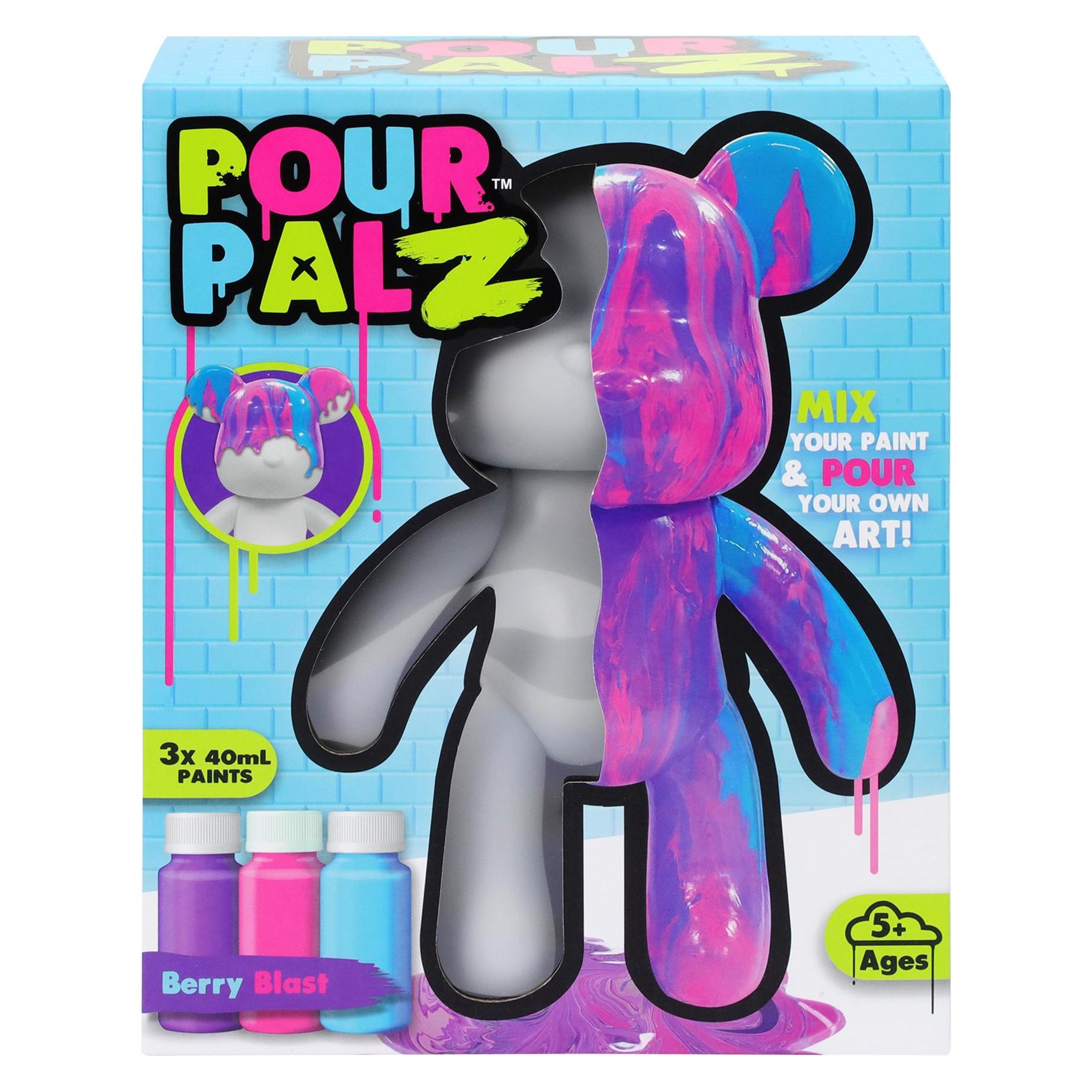Bad Ass Pour Palz DIY Paint Bear-Berry Blast (G08682)