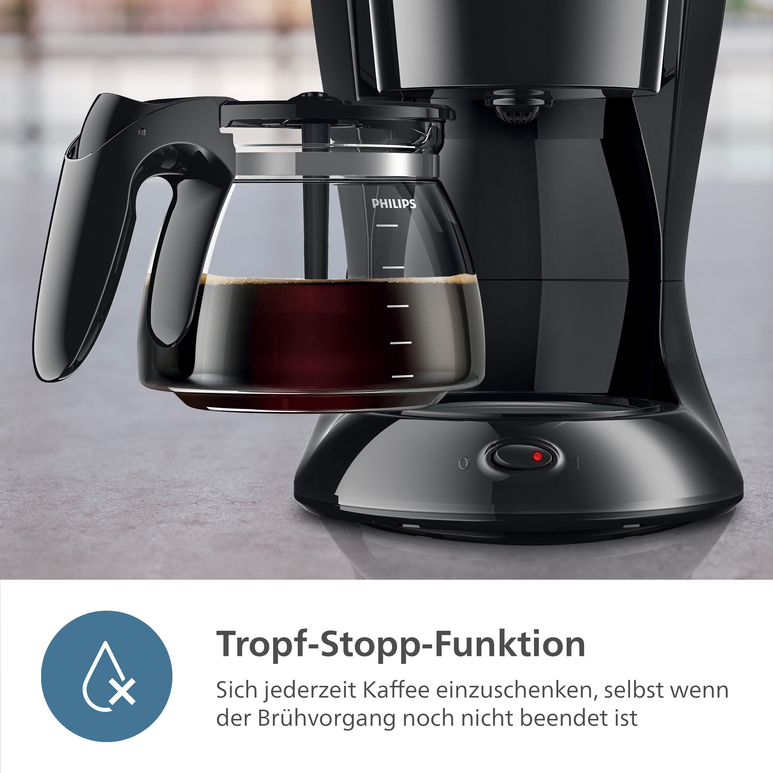 Philips Filterkaffeemaschine "HD7461/20 Daily Collection", schwarz, 1,2 l, 15, Kaffeemaschinen, Aroma-Twister, Tropfstopp, Abschaltautomatik, Schwarz, Filterkaffeemaschine