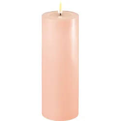 Deluxe Homeart LED Stumpenkerze Real Flame rosa, Ø7.5 x H20cm, rosa
