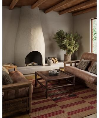 Momeni Adobe Hand Woven Wool and Jute Geometric Area Rug