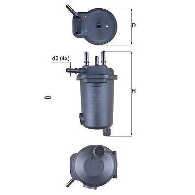 Mahle Kraftstofffilter [Hersteller-Nr. KL632D] für Renault, Suzuki, Nissan