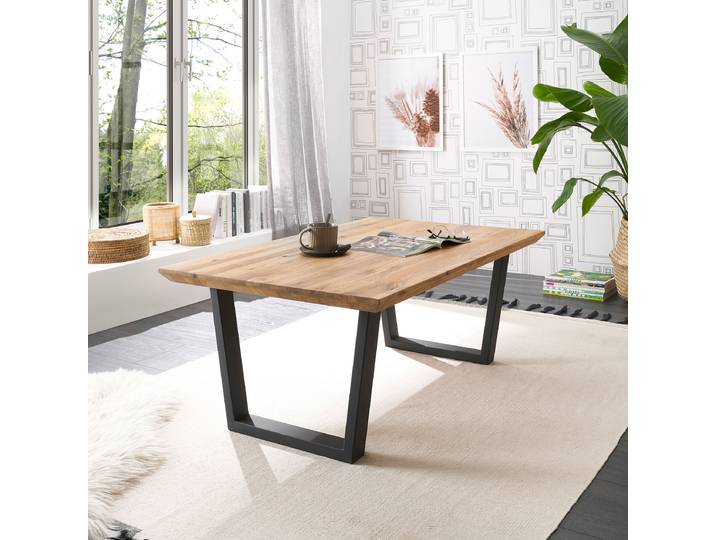 Couchtisch Basheny 110 x 45 x 70cm Schwarz/Braun Kufen