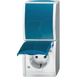 BJ 2601-6-20 EW3 - Schutzkontakt-Steckdose, Wippschalter Aus- und Wechselschaltung