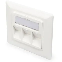 Digitus Leerdose für Keystone Module, Rahmen 80x80 mm + Zentralplatte 50x50 mm