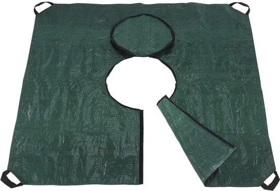 Ibenzoa tuinschep voor snoeiafval met rits- en klittenbandsluiting, 145 x 145 cm