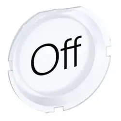 ABB KTC1-1019 Textkappe flach weiss OFF f.Taster CombiLine-Modular 2.Generation 1SFA616901R1019 KTC11019
