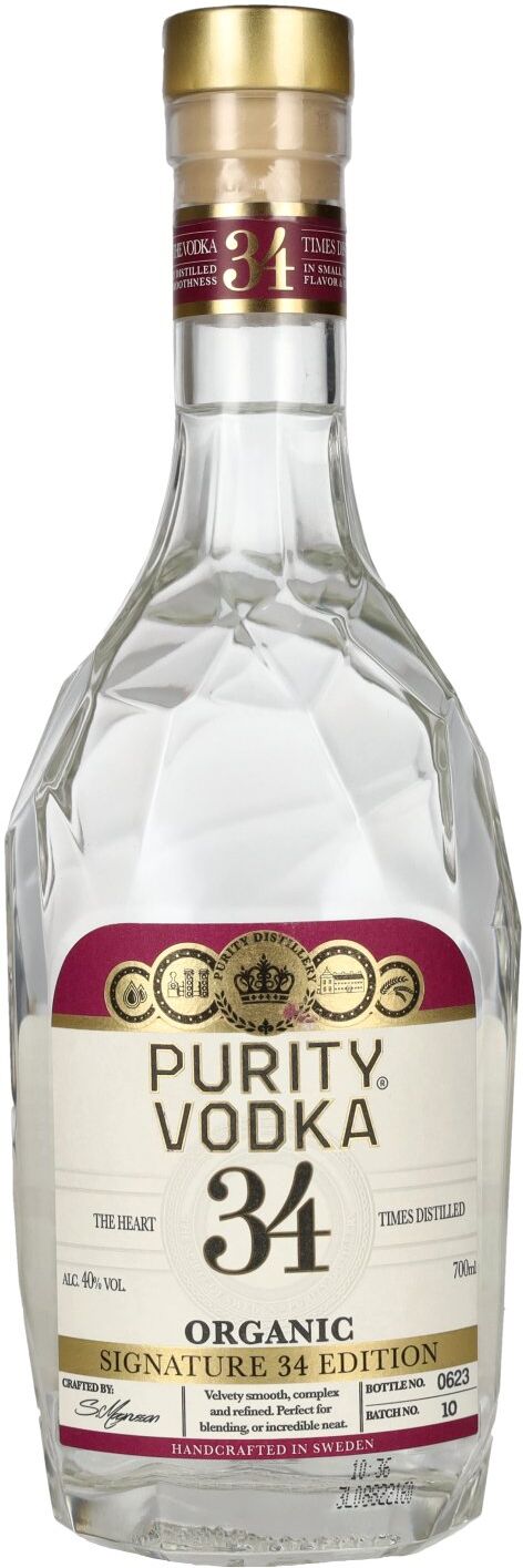 Purity Vodka & Gin Purity SIGNATURE 34 EDITION Organic Vodka 40% Vol. 0,7l