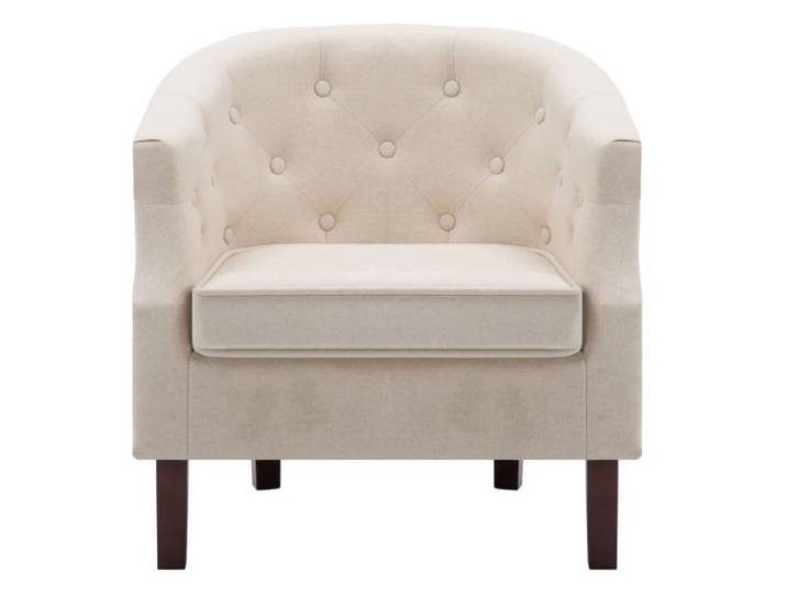 Fauteuil de salon/Chaise de Salon - CLOUD - beige tissu f8
