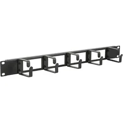 Lanview 1U 19" CABLE ORGANIZER PANEL, Serverschrank Zubehör, Schwarz