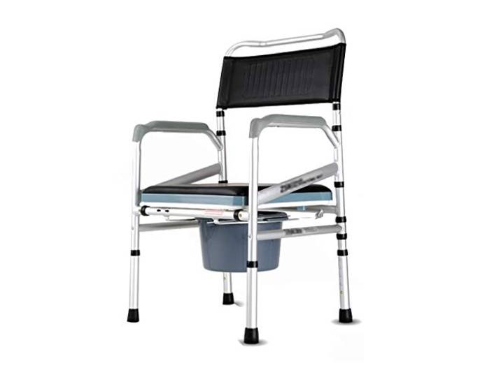 XWZJY Bad WC Stuhl Kommode/Duschsitz 3 in 1 Schwangerer Badehocker mit Ultra-Premium gepolstert rutschfeste Griffe und Eimer für Senioren, Behinderte Höhenverstellbar