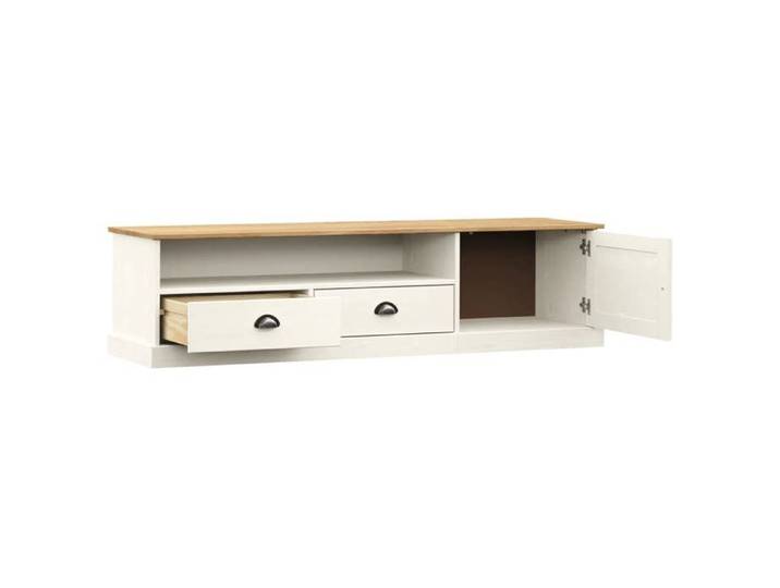 Cabinet TV - Blanc - Meuble TV pour Télévision - 1 PC - VIGO blanc 156x40x40 cm bois massif de pin T396