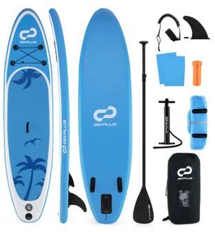 Costway Inflatable Stand Up Paddle Board with Premium SUP Accessories-S