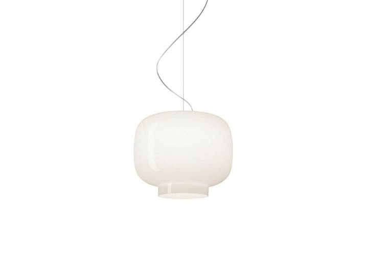 Foscarini Pendelleuchte Chouchin, LED, handgefertigter Glasschir