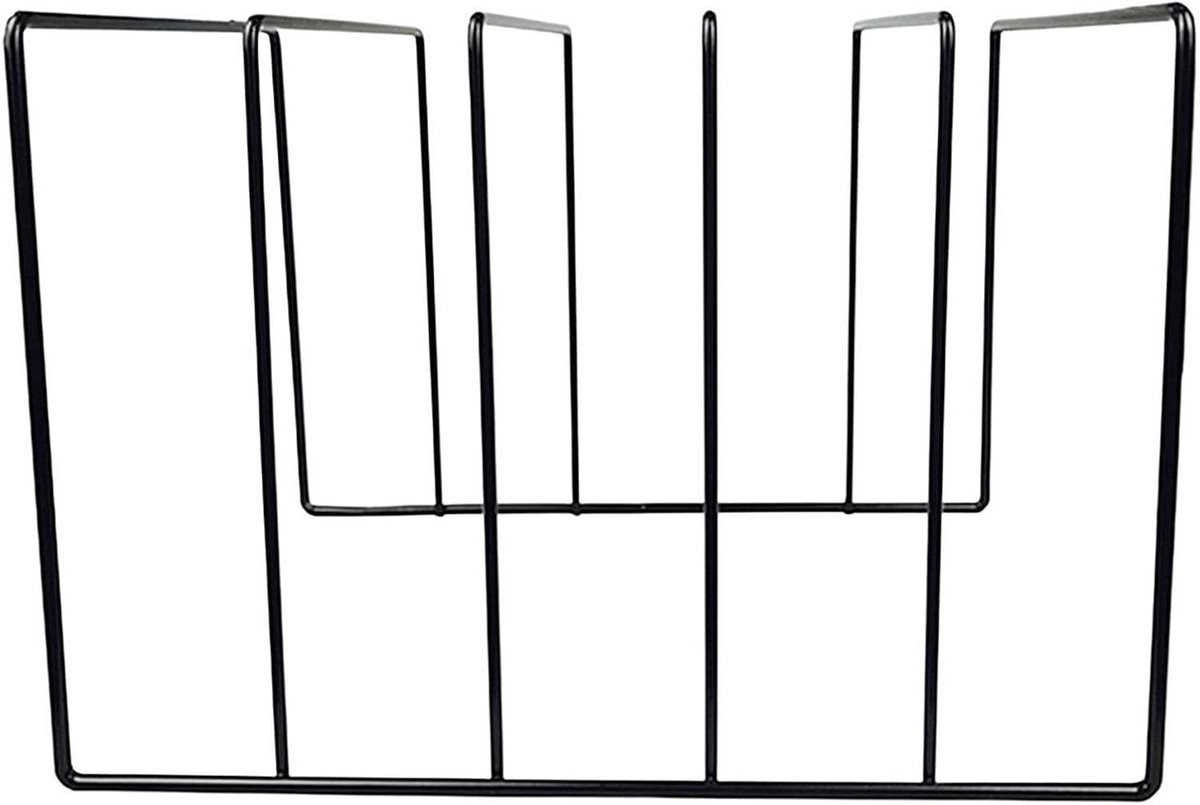 Metalen Record Rack - Industriële Boekenhouder en Dossier Organizer voor Vinyl Records