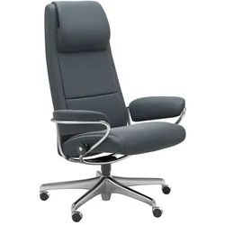 Stressless Bürostuhl Paris Office High Back Leder Blau Batick Atlantic Blue