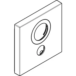 Hansgrohe Rosette für vertauschte Anschlüsse 155/155 Glas Thermostat UP 1 V weiß/chr., 92842400 92842400
