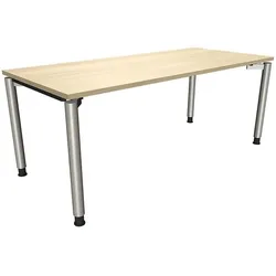 fm Büromöbel Schreibtisch »Fastline« 180 cm 4-Fuß braun, 180x82x80 cm