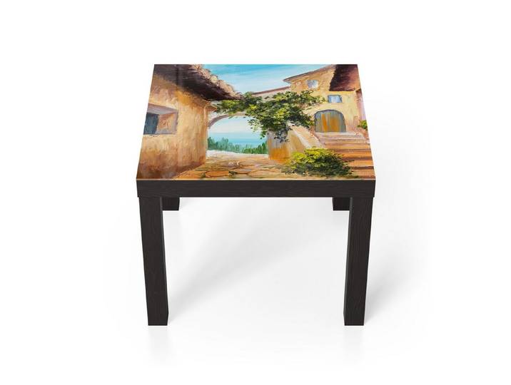DEQORI Couchtisch 'Sonnige Gassen', Glas Beistelltisch Glastisch modern