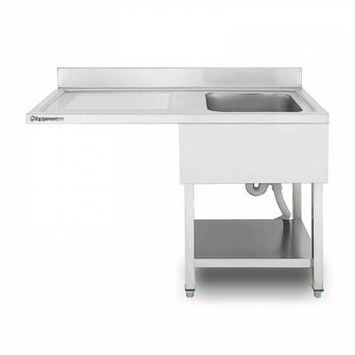 Polar Edelstahl-Spültisch 1 Becken – 120x70 cm – Mit Spülmaschinenplatz | EquipementPro
