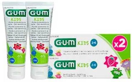 GUM Kids Gel Dentífrico Fresa De 2 A 6 Años 2 X