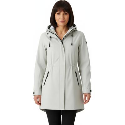 Parka LPO "Ida Outdoorparka", Damen, Gr. 44L, weiß (silbergrau), Web, 100% Polyester, regular fit hüftbedeckend, verstellbar verstellbar, Jacken Parka, auch in Großen Größen