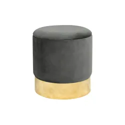 Pouf mit Stauraum  ¦ grau ¦ Maße (cm): H: 40  Ø: 39.0