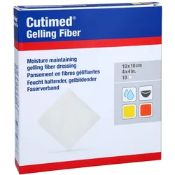 Cutimed Gelling Fiber Kom.10x10 cm Hydro 10 St