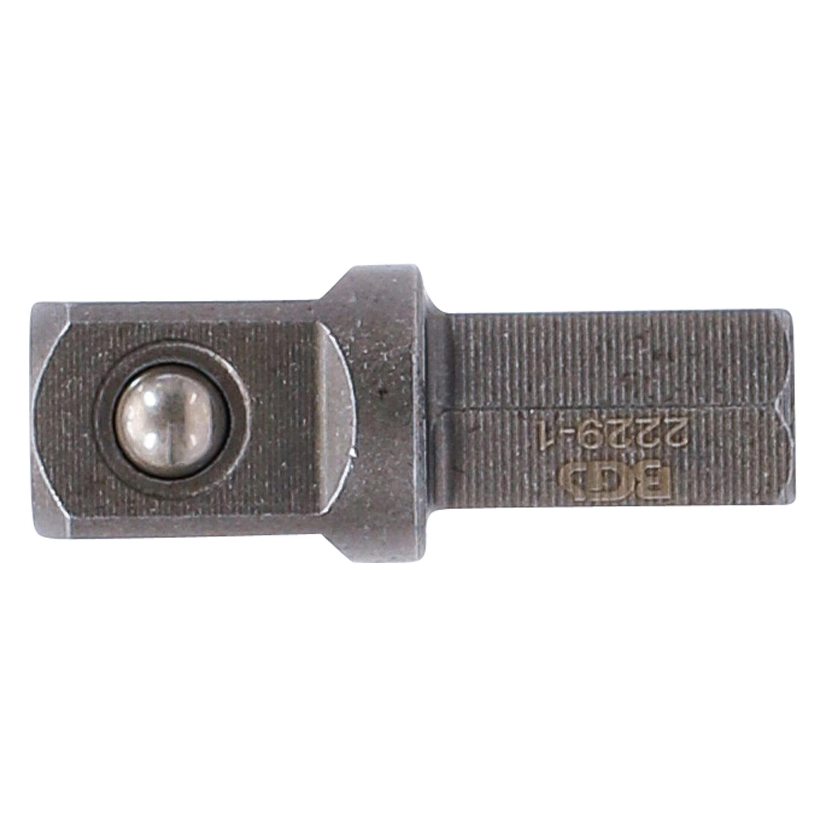 BGS Bit-Knarren-Adapter Aussensechskant 8 mm (5/16") - Aussenvierkant 10 mm (3/8") 30 mm (5/16", 8 mm) (2229-1)