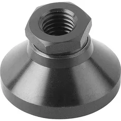 GELENKTELLER D1=M16, D=50, H=35, FORM:G, VERGÜTUNGSSTAHL, ANTI-SLIP-PLATTE, KOMP:AUTOM.STAHL