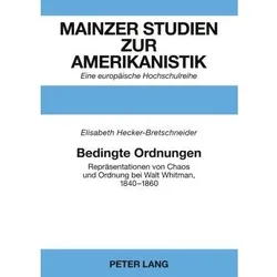 Bedingte Ordnungen, Fachbücher von Elisabeth Hecker-Bretschneider
