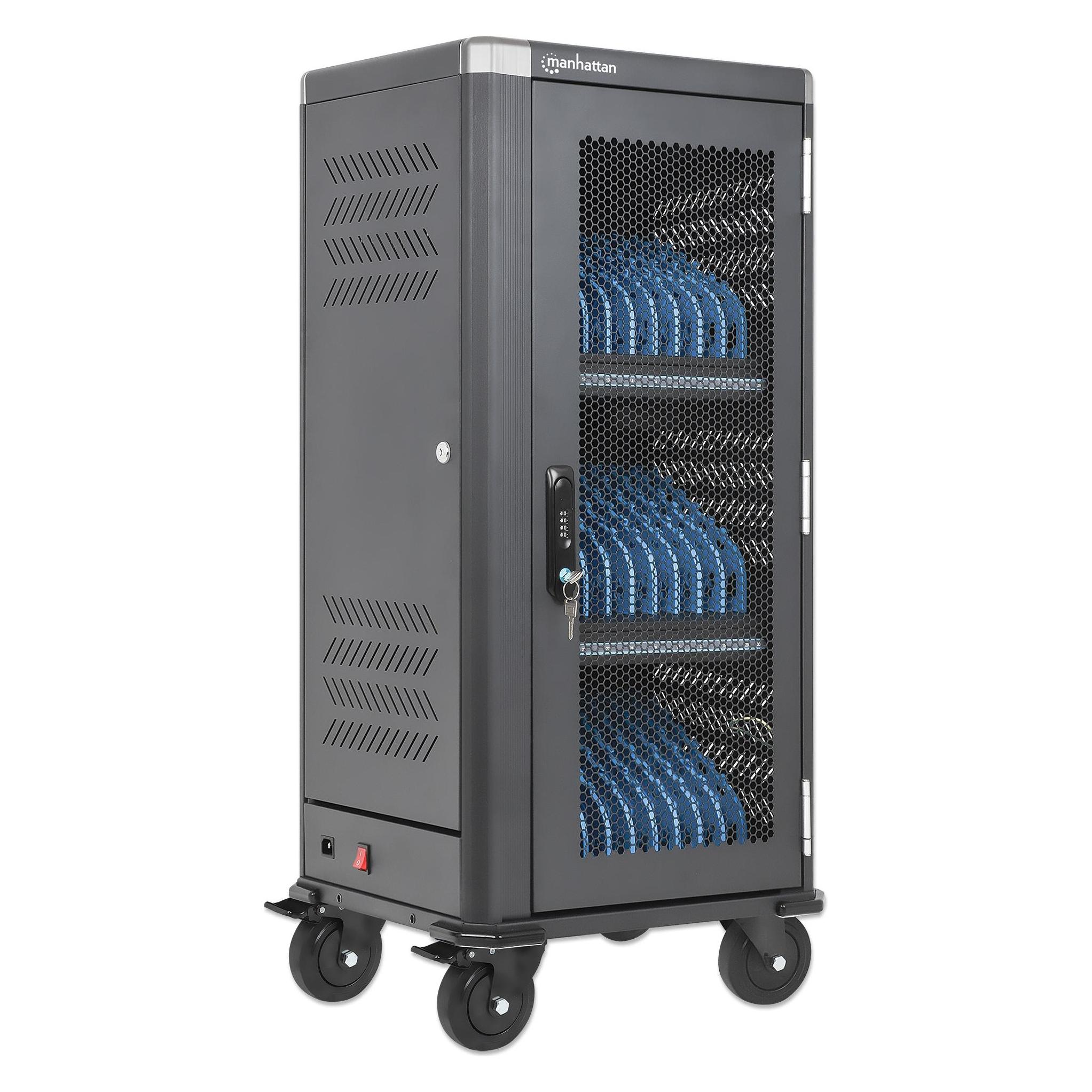 Manhattan 30-Port USB-C Ladeschrank auf Rollen - 30W pro Port (181471)