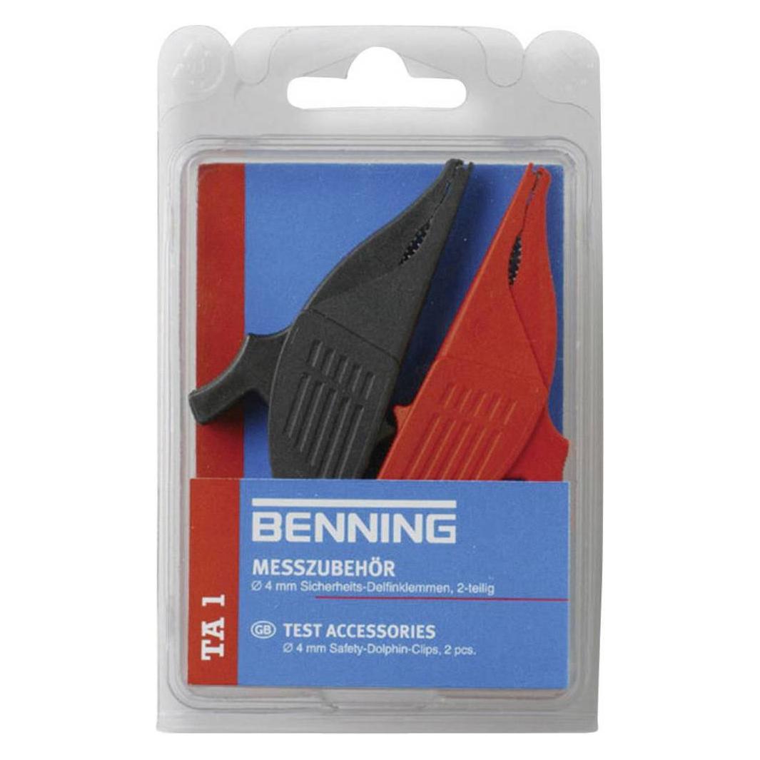 Benning TA 1 Krokodilklemmen (2-teilig, Stecktechnik 4 mm, Messkreiskategorie Cat III. Max. Spannung (044124)