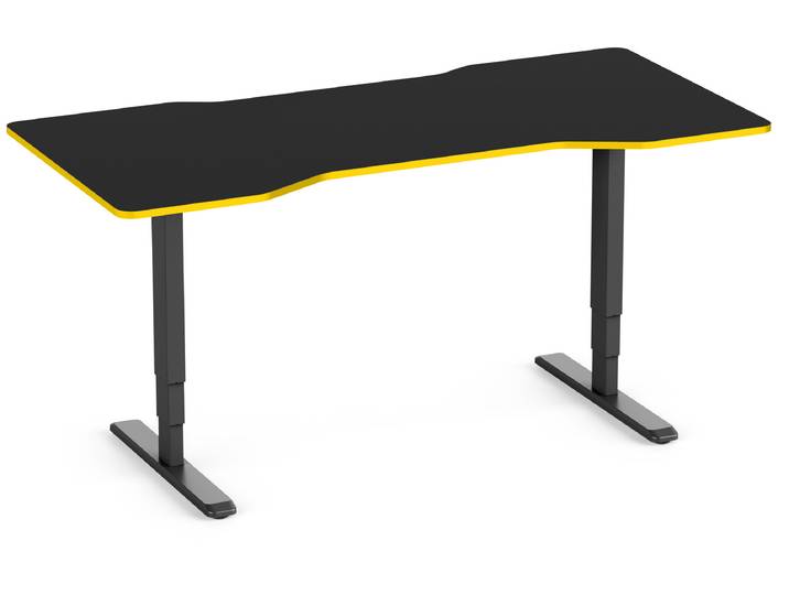 Primus Gamingschreibtisch Cockpit, Schwarz Klassik Yellow Cab 160x80