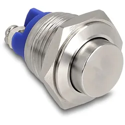 DeLOCK Drucktaster zum Einbau 16 mm 2 x Schraubklemme Taster sehr hoch