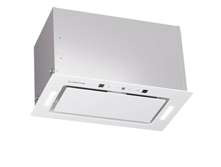 Klarstein Dunstabzugshaube, Abluft/Umluft-Dunstabzugshaube, Dunstabzug mit Filter, LED-Beleuchtung & Touch-Bedienfeld, Leise Abzugshaube mit 446 m³/h Luftstrom, Effizienter Edelstahl-Dunstabzug