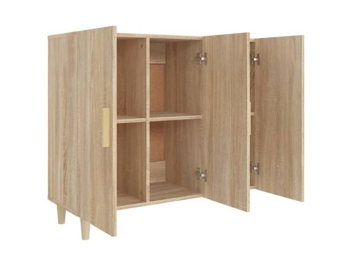 Buffet - ZERONE - Chêne sonoma - 90x34x80 cm - 2 portes - Bois d'ingénierie