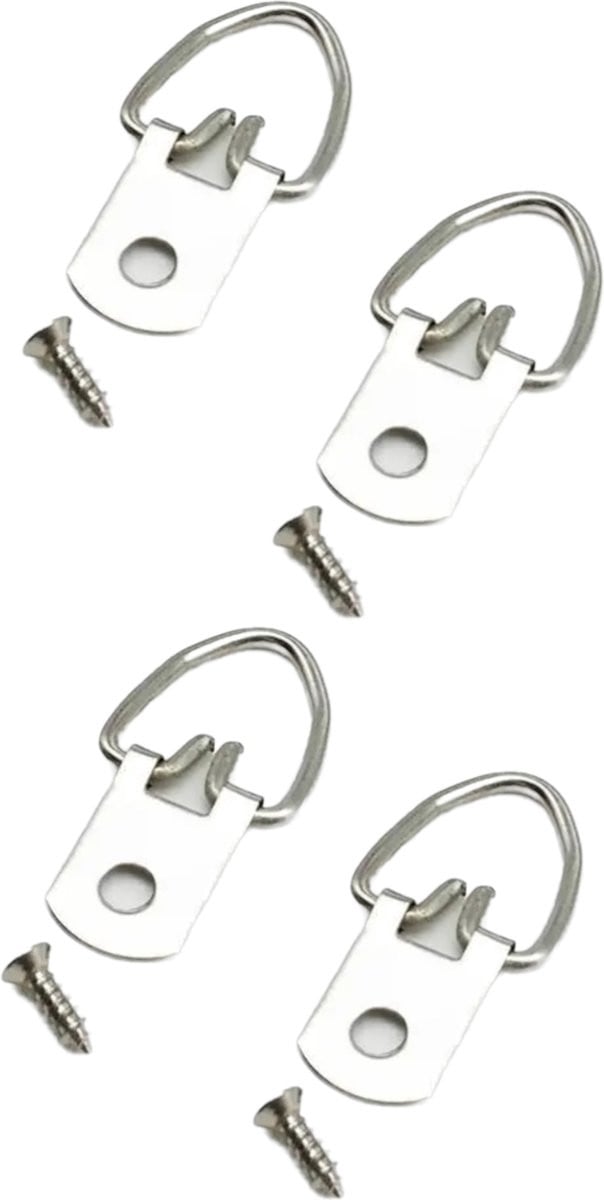 Set van 10 zilveren ophanghaken voor fotolijsten, XL, 13 x 32 mm
