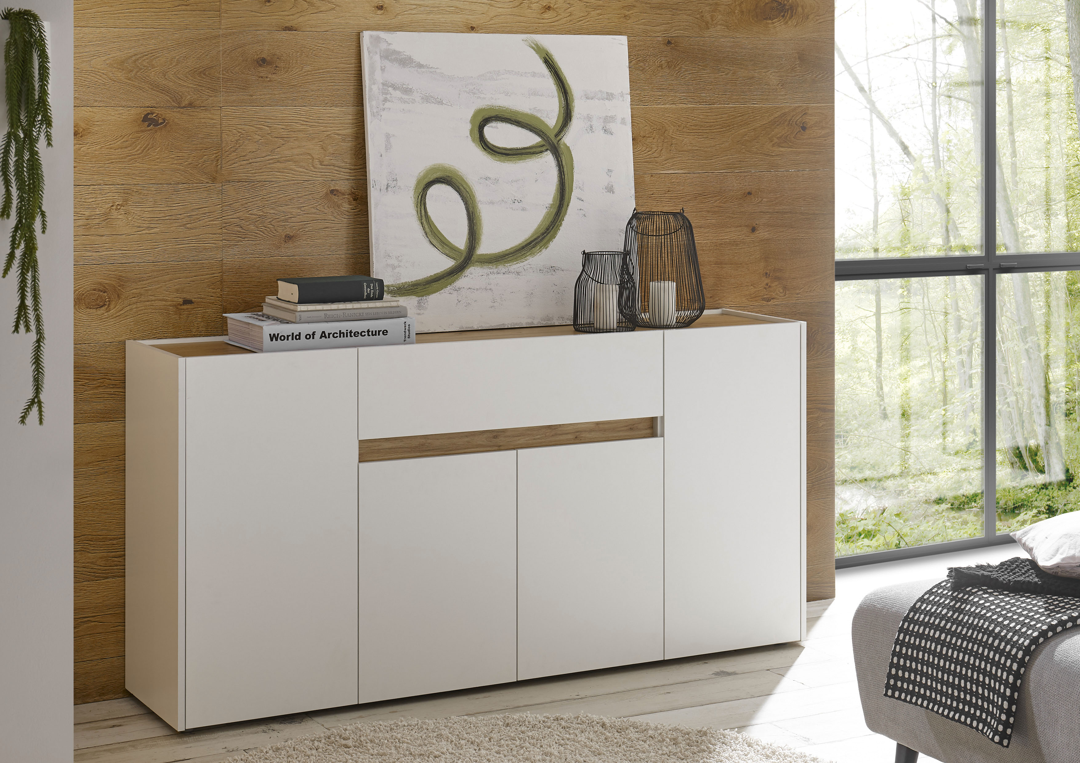 Sideboard HOME AFFAIRE "City/Giron", weiß, B:170cm H:84cm T:40cm, Sideboards, Sideboard, Breite ca. 170 cm, Topseller